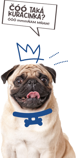 Happy with a chicken sign